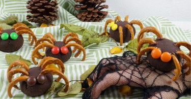 schokoladige Cake-Pop Halloween – Spinnen