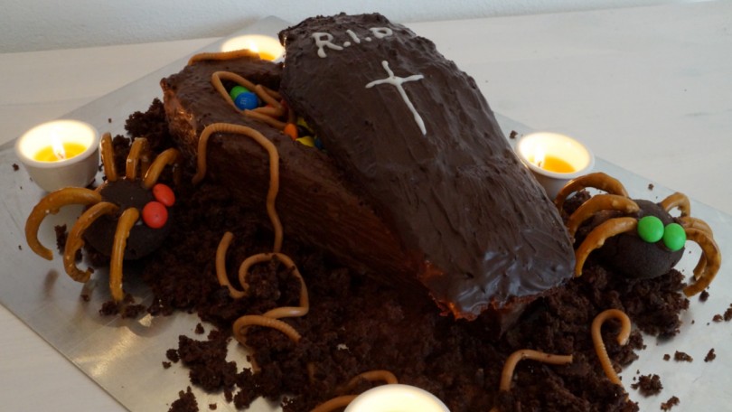 schokoladiger Halloween – Sarg mit Überraschung