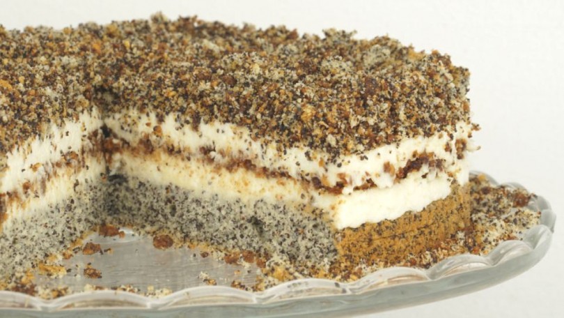 Mohntorte mit Mandelkrokant