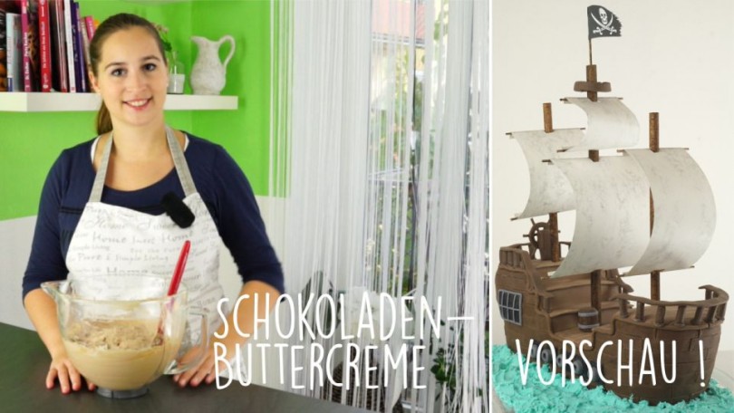 Buttercreme mit Schokolade für Fondanttorten