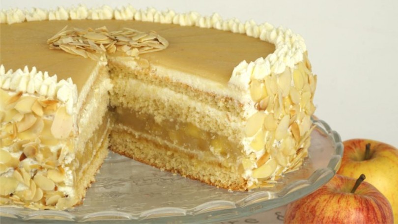 Apfeltorte mit Marzipan / Maripantorte mit Apfel