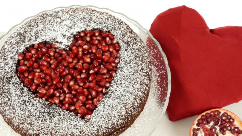 Pornokuchen mit Granatapfelkernen