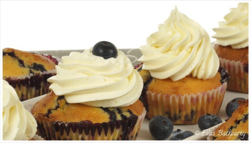 Blaubeermuffins, Blaubeercupcake mit Orangennote