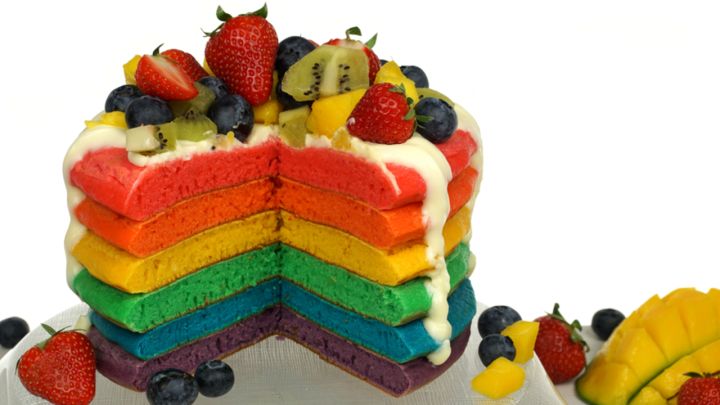 Regenbogen-Pancake-Torte, Pancake-Torte