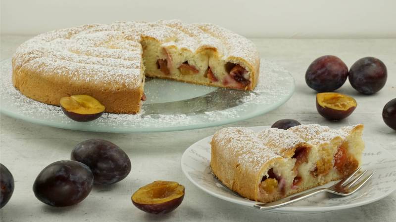 Zwetschgen-Schnecke, Schnecke mit Zwetschgen