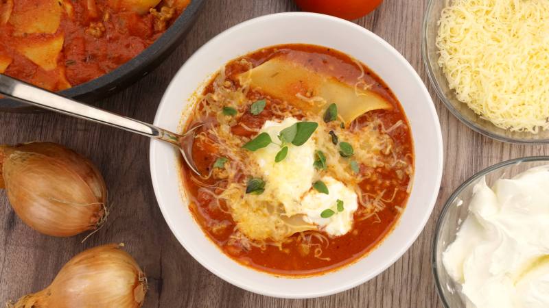 Lasagne-Suppe, die Alternative zum Klassiker
