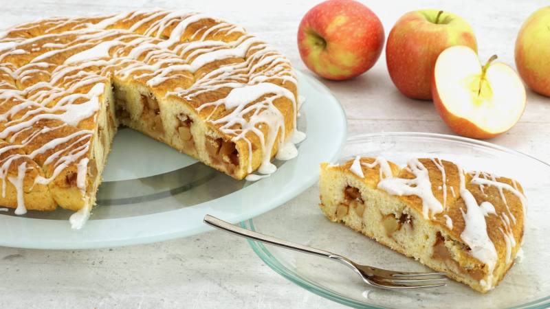 Bratapfel-Zimt-Schnecke mit Vanille